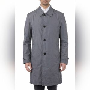 Hugo Boss Gray Men's Trench Coat Water Resistant 38 Medium M